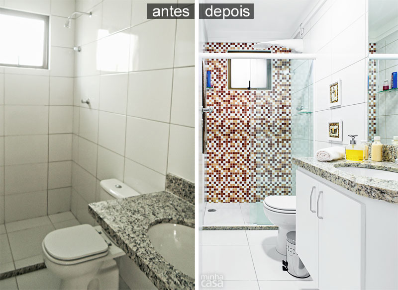 Banheiros Banheiro decorado com adesivos fica pronto em 24 horas Blog I -> Banheiro Decorado Com Pastilhas Marrom Banheiros Banheiro decorado com adesivos fica pronto em 24 horas Blog I -> Banheiro Decorado Com Pastilhas Marrom