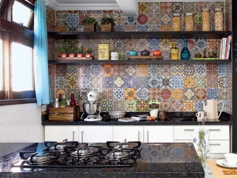 cozinhas mosaico de adesivos vintage transforma cozinha em curitiba