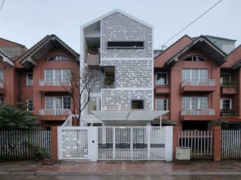 arquitetura casa com fachada decorada com cobogs se destaca na paisagem urbana - parte 1